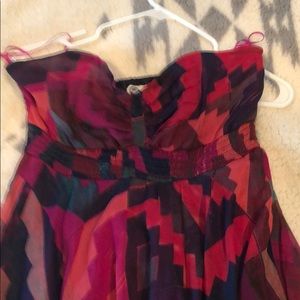 Roxy sheer handkerchief hemline dress. Size XLG